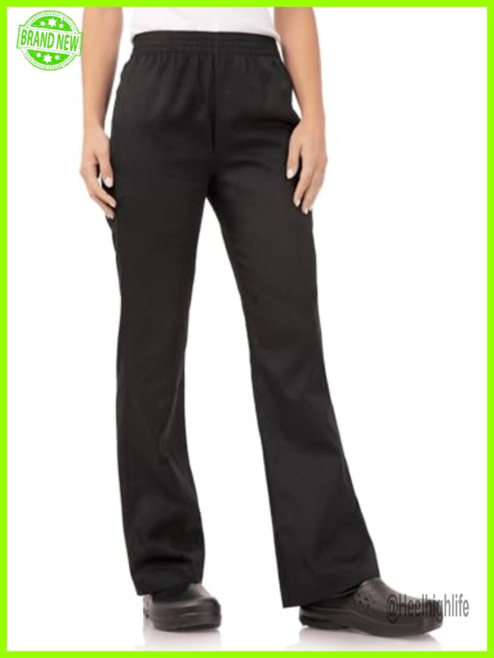 Baggy Chef Pants Polycotton Elastic Waistband Workwear